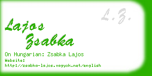 lajos zsabka business card